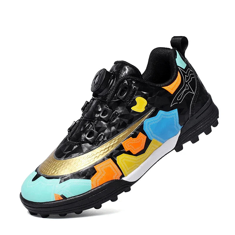 Indoor Kid's Soccer Shoes with auto lace/Training Shoes Non Slip Messi