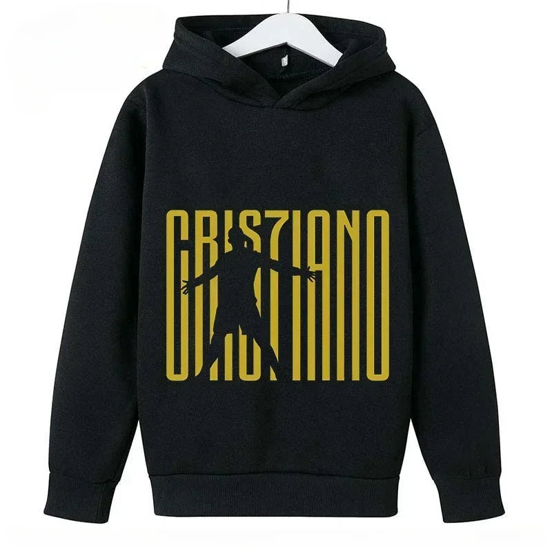 Kid's Ronaldo Hoodie Sweatshirts CR 7 Printed SIU Assorted Black Boys/Girls