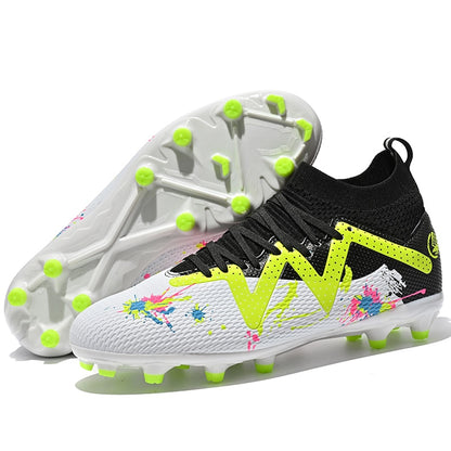 Ultimate Soccer Shoes/Neymar New Soccer Cleats Outdoor Grass AG - The GoatFind Neon Black White / 3.5Y, Neon Black White / 4Y, Neon Black White / 5Y, Neon Black White / 6Y, Neon Black White / 6.5, Neon Black White / 7, Neon Black White / 7.5, Neon Black White / 8, Neon Black White / 8.5, Neon Black White / 9