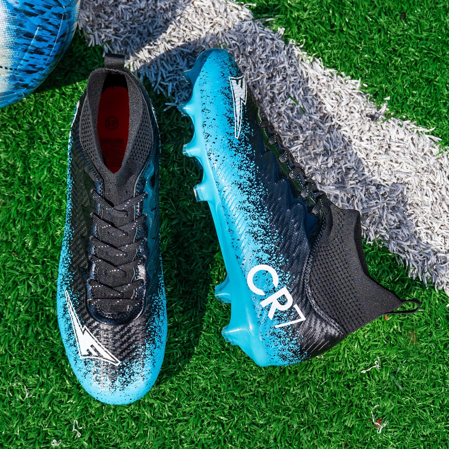 Scoremaster Professional CR7 High Top Soccer Cleats Shoes Youth Adult