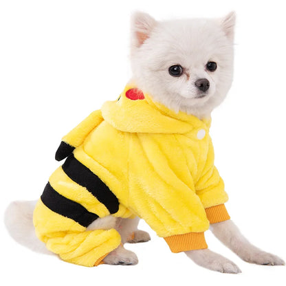 Barky Small Dog Clothes Jumpsuits/Cat Soft Warm Costume - The GoatFind