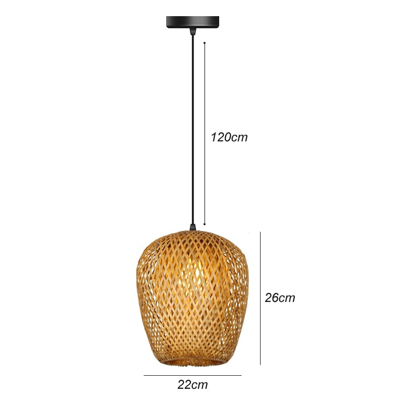 Hand Woven Bamboo Pendant Ceiling Lights/Chandelier Hanging Lamp - The GoatFind