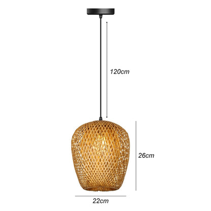 Hand Woven Bamboo Pendant Ceiling Lights/Chandelier Hanging Lamp - The GoatFind