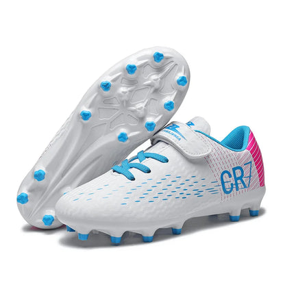New CR7 Style Children Soccer Shoes | Cleats Ronaldo Style FG TURF Kids