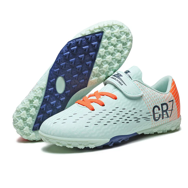 New CR7 Style Children Soccer Shoes | Cleats Ronaldo Style FG TURF Kids