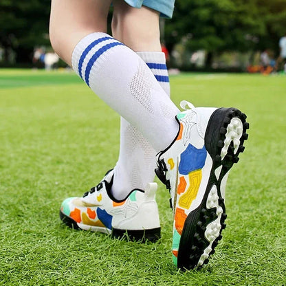 Indoor Kid's Soccer Shoes with auto lace/Training Shoes Non Slip Messi - The GoatFind