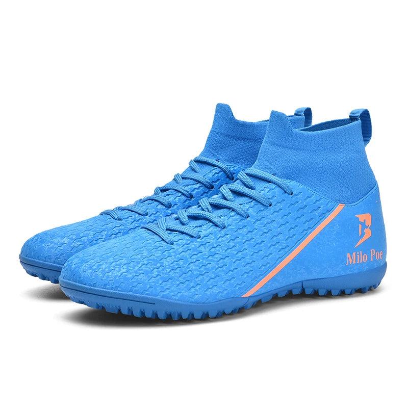 Milo Poe Premium High Ankle Support Soccer Cleats FG TF Shoes - The GoatFind Light Blue-AG / 4, Light Blue-AG / 4.5, Light Blue-AG / 5, Light Blue-AG / 5.5, Light Blue-AG / 6, Light Blue-AG / 6.5, Light Blue-AG / 7, Light Blue-AG / 7.5, Light Blue-AG / 8, Light Blue-AG / 8.5