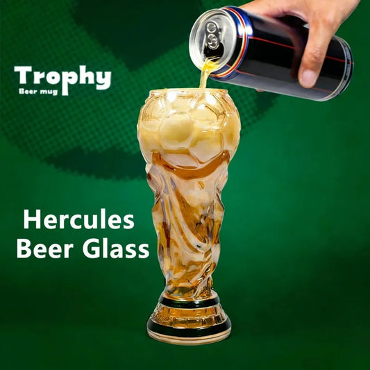 World Trophy Shaped Football/Soccer Beer Glass Cup Themed Mug
