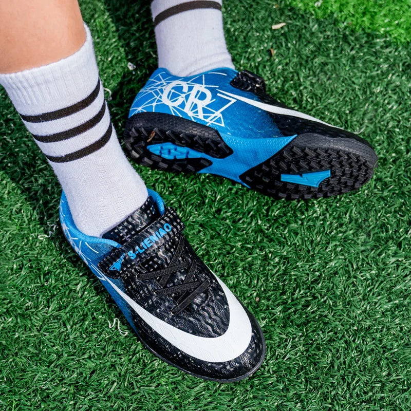New Ronaldo Kids Soccer Cleats/Shoes/Boots Boy Girl futbol CR7 Youth