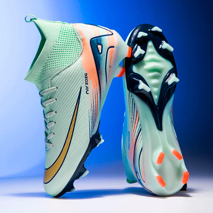 New Ronaldo Style CR Soccer Cleats/High Top TF/FG Shoes Adult/Youth - The GoatFind