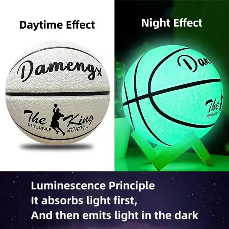 Premium Glow In Night Glow Basketball Size 5,6, 7 Kids/Adult Gift