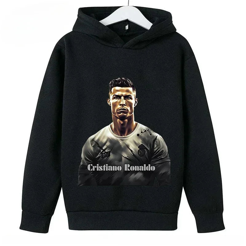 Kid's Ronaldo Hoodie Sweatshirts CR 7 Printed SIU Assorted Black Boys/Girls
