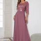 Luxury Evening Floor Length Gown Dress with Sequins
