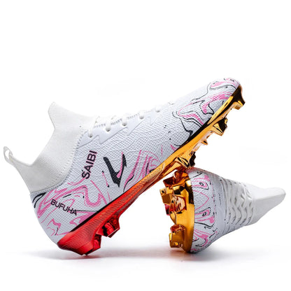 Premium Gold Metal Plated Bottom Soccer Cleats Ronaldo Messi Shoes Style - The GoatFind