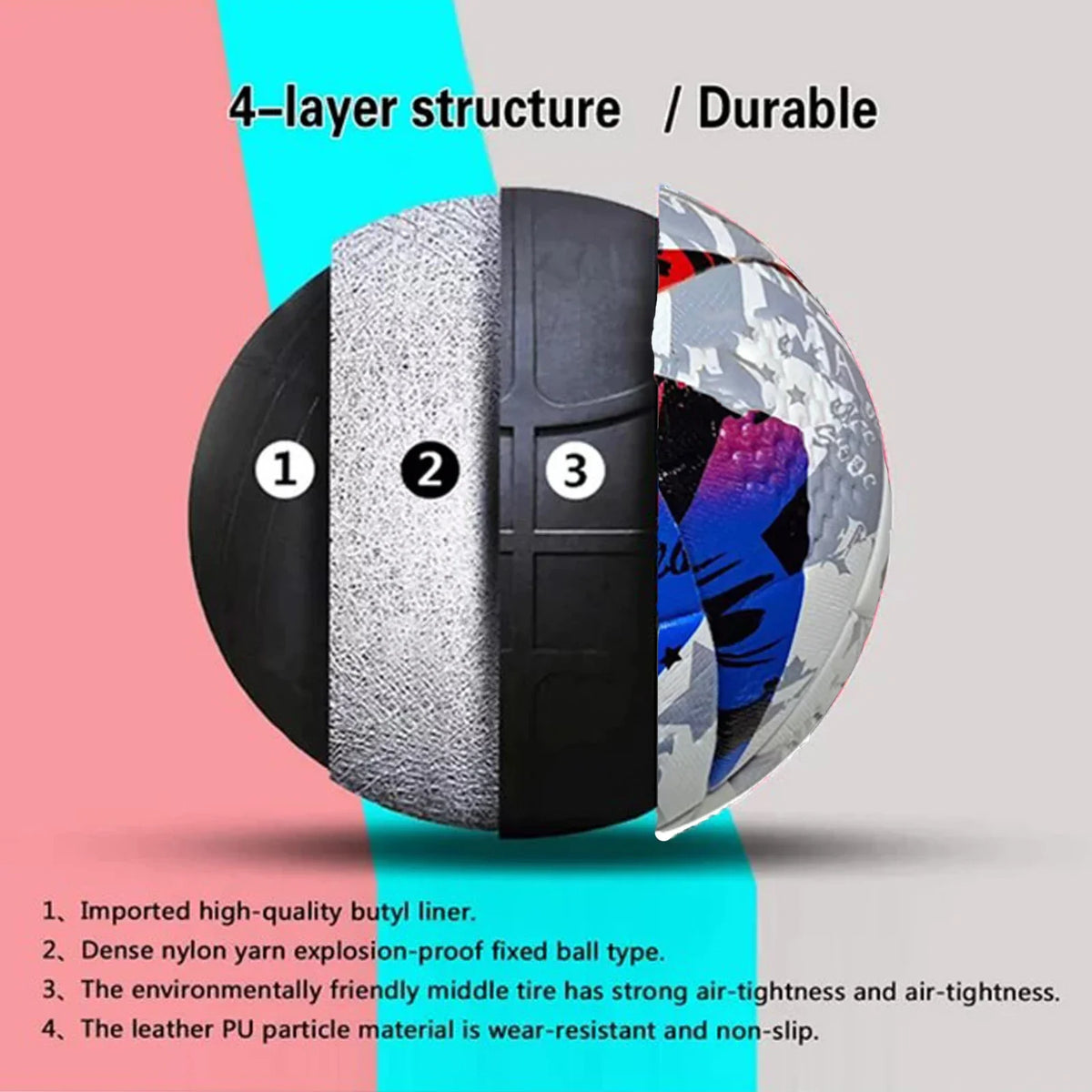 High Quality American New Soccer Ball Official Size 5| Seamless | Gift