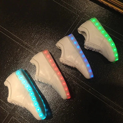 Luminous Light Up LED Sneakers/Glowing Tron Unisex Rechargeable Couple's Shoes - The GoatFind