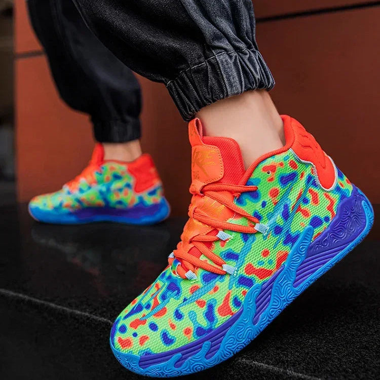 Bare Toxic "Neon Flux" High-Top Basketball Shoes -Newest Sports Sneakers
