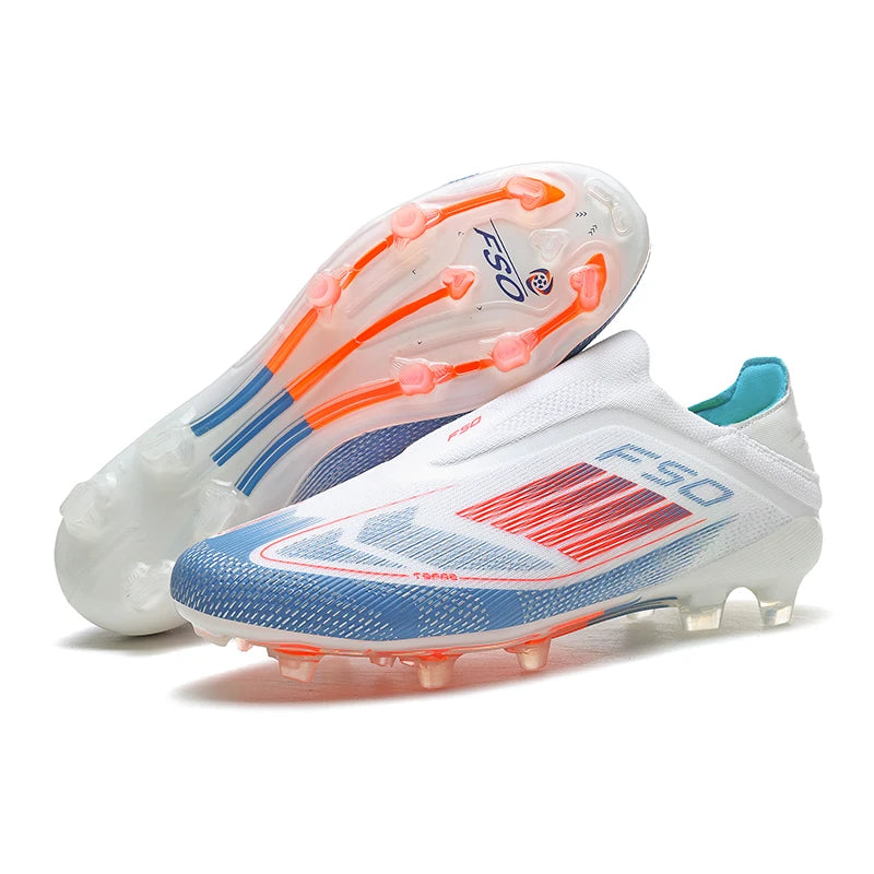 Lamine Yamal Style Laceless Soccer Shoes Cleats FG TF Youth Adult