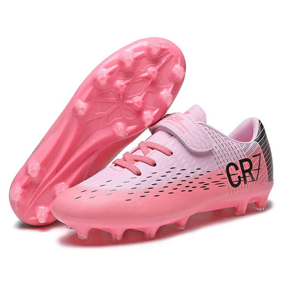 New CR7 Style Children Soccer Shoes | Cleats Ronaldo Style FG TURF Kids