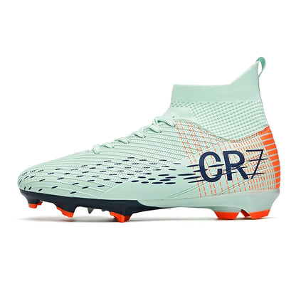 Ronaldo Style CR7 High top Best Soccer Cleats Shoes Youth/Kids Indoor/Outdoor - The GoatFind