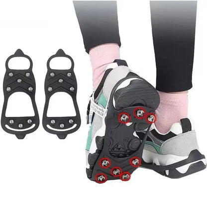 8 Teeth Ice Gripper Spike for Shoes/Anti-Slip/Hiking/Climbing Snow - The GoatFind