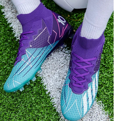 Messi Style High Top Soccer Cleats/TF/FG Professional Football Shoes - The GoatFind