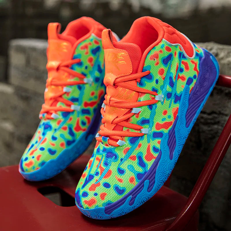 Bare Toxic "Neon Flux" High-Top Basketball Shoes -Newest Sports Sneakers