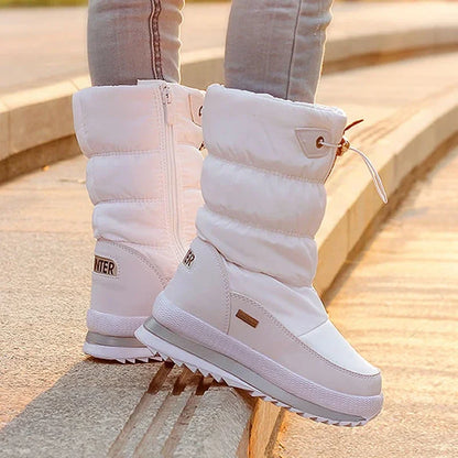 Goatfind Winter Snow Boots Shoes Warm Plush Mid-calf Waterproof Womens - The GoatFind