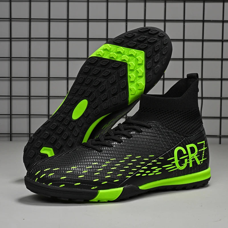 Ronaldo Style CR7 High top Best Soccer Cleats Shoes Youth/Kids Indoor/Outdoor
