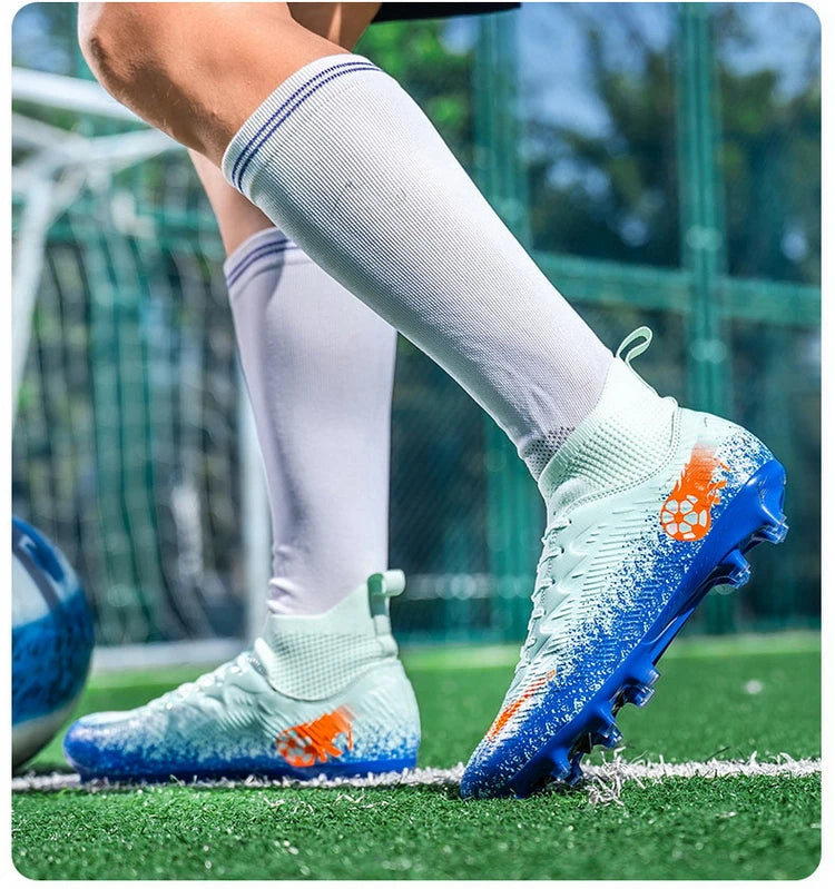 Scoremaster Professional CR7 High Top Soccer Cleats Shoes Youth Adult