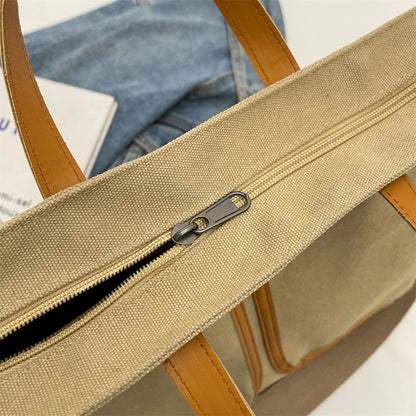 Multi Pockets Canvas Large Tote Bags/Shopper Shoulder Bag For Women - The GoatFind