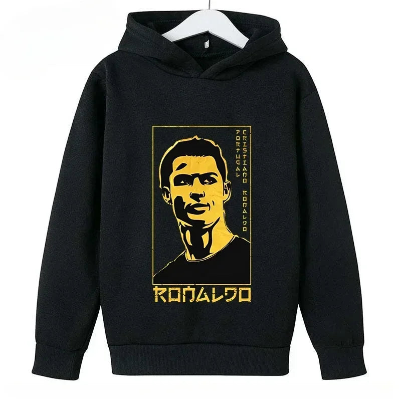 Kid's Ronaldo Hoodie Sweatshirts CR 7 Printed SIU Assorted Black Boys/Girls