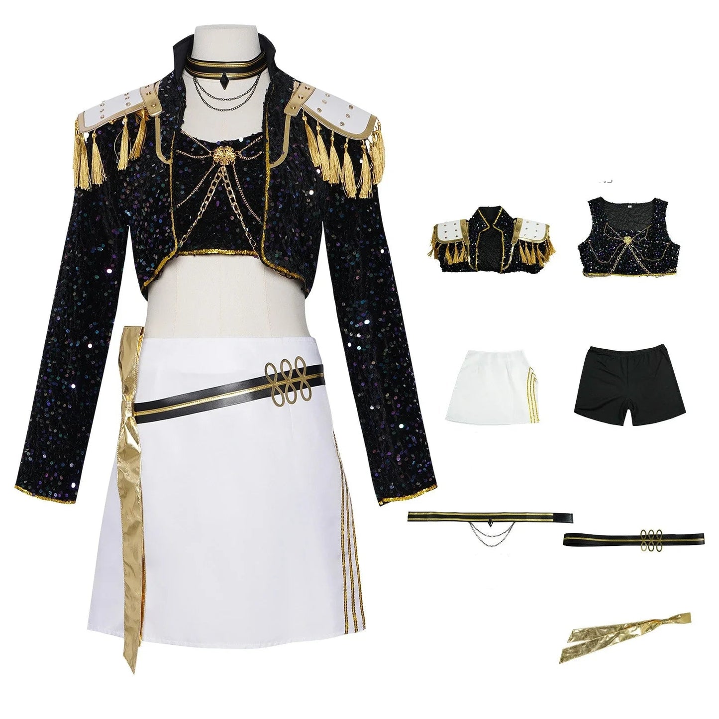 Kids Golden Rumi/Zoey/Mira/Saja Boys Cosplay KPop Demon Hunters Costume