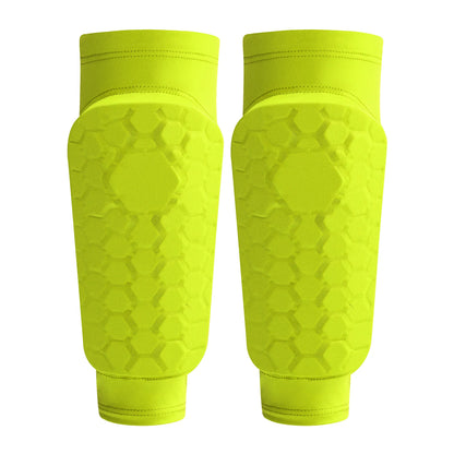 Kids Soccer Shin Guard Sleeves | Non-Slip Honeycomb Calf Protectors