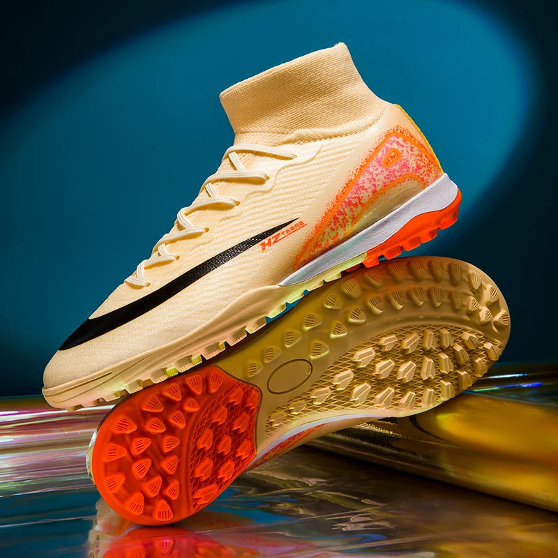 New Kylian Mbappe Style Soccer Cleats/Super High-quality TF/FG Fly Shoes