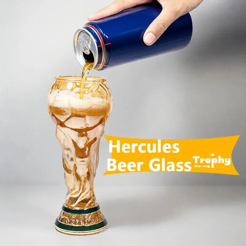 World Trophy Shaped Football/Soccer Beer Glass Cup Themed Mug