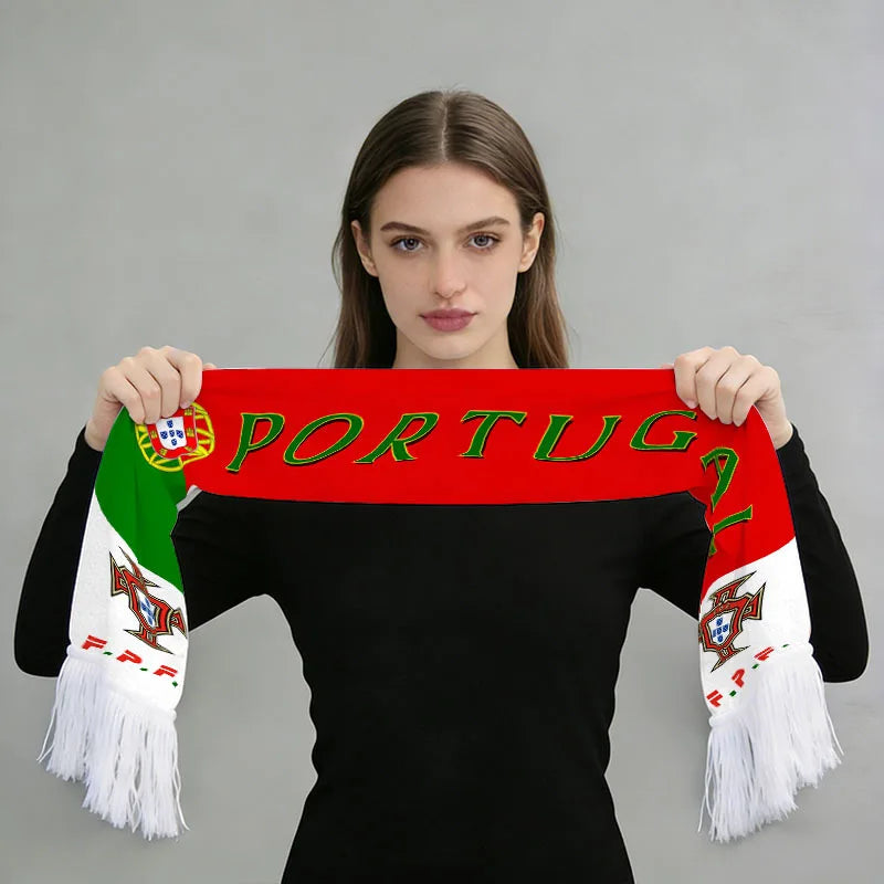 2026 Soccer World Printed Fan Scarf Flannel Tassel Football Cheering Cup