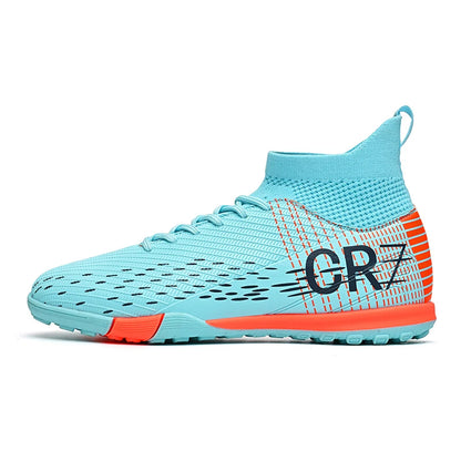 Ronaldo Style CR7 High top Best Soccer Cleats Shoes Youth/Kids Indoor/Outdoor - The GoatFind