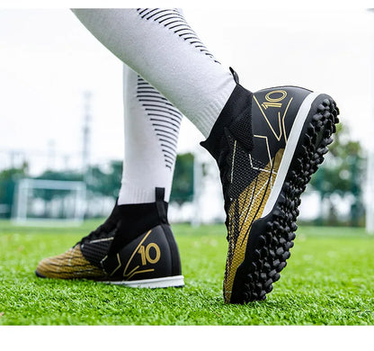 Messi Style High Top Soccer Cleats/TF/FG Professional Football Shoes - The GoatFind