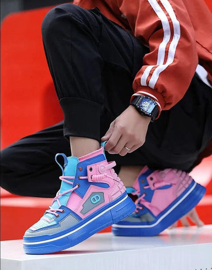 Giovanni Renzo Mens High Top Designer Sneakers/Thick Platform Sole Shoes - The GoatFind