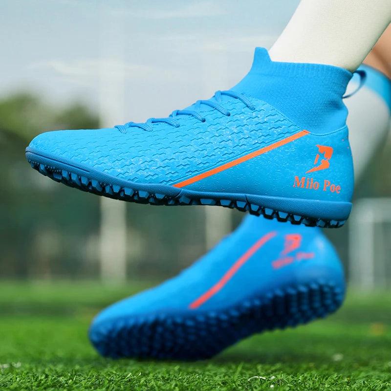 Milo Poe Premium High Ankle Support Soccer Cleats FG TF Shoes - The GoatFind Light Blue-AG / 4, Light Blue-AG / 4.5, Light Blue-AG / 5, Light Blue-AG / 5.5, Light Blue-AG / 6, Light Blue-AG / 6.5, Light Blue-AG / 7, Light Blue-AG / 7.5, Light Blue-AG / 8, Light Blue-AG / 8.5