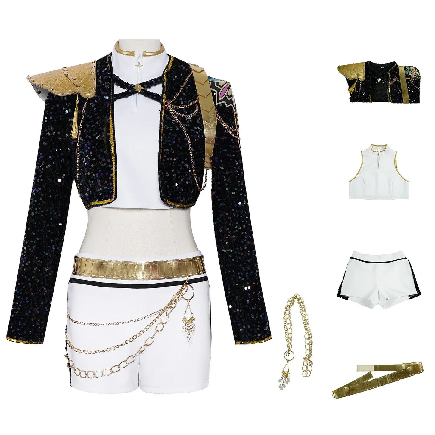 Kids Golden Rumi/Zoey/Mira/Saja Boys Cosplay KPop Demon Hunters Costume