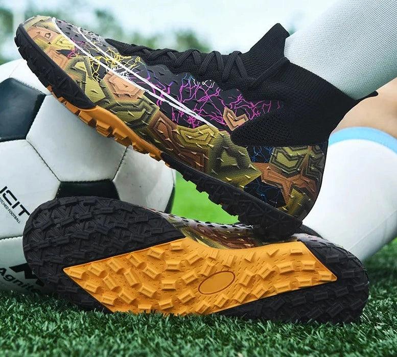 Scoremaster Graphiti Quality Soccer Cleats Messi/Christiano Ronaldo Shoes - The GoatFind