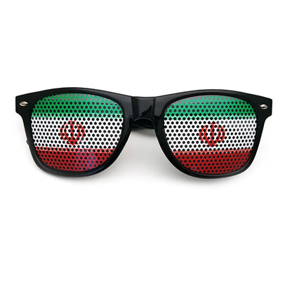World Cup Mirror Lens Fan Sunglasses - Unisex UV Protection