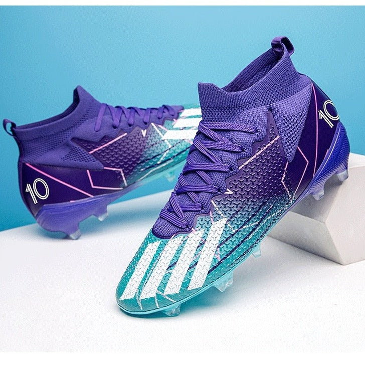 NEW Messi US Premium Soccer Shoes TF/FG High Ankle Soccer Cleats Boots - The GoatFind Purple-spike / 4, Purple-spike / 4.5, Purple-spike / 5, Purple-spike / 5.5, Purple-spike / 6, Purple-spike / 6.5, Purple-spike / 7, Purple-spike / 7.5, Purple-spike / 8, Purple-spike / 9