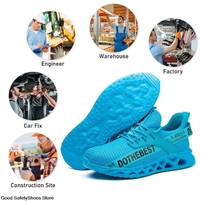 DOTHEBEST Safety Construction Work Sneakers Shoes wt Steel Toe Safety/Anti-Puncture - The GoatFind