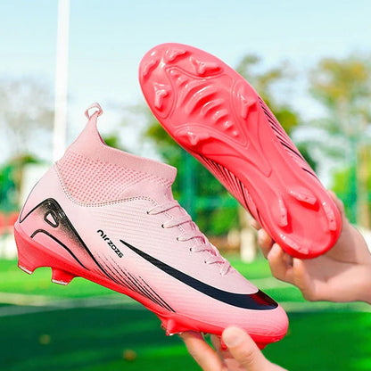 New Ronaldo Style CR Soccer Cleats/High Top TF/FG Shoes Adult/Youth - The GoatFind