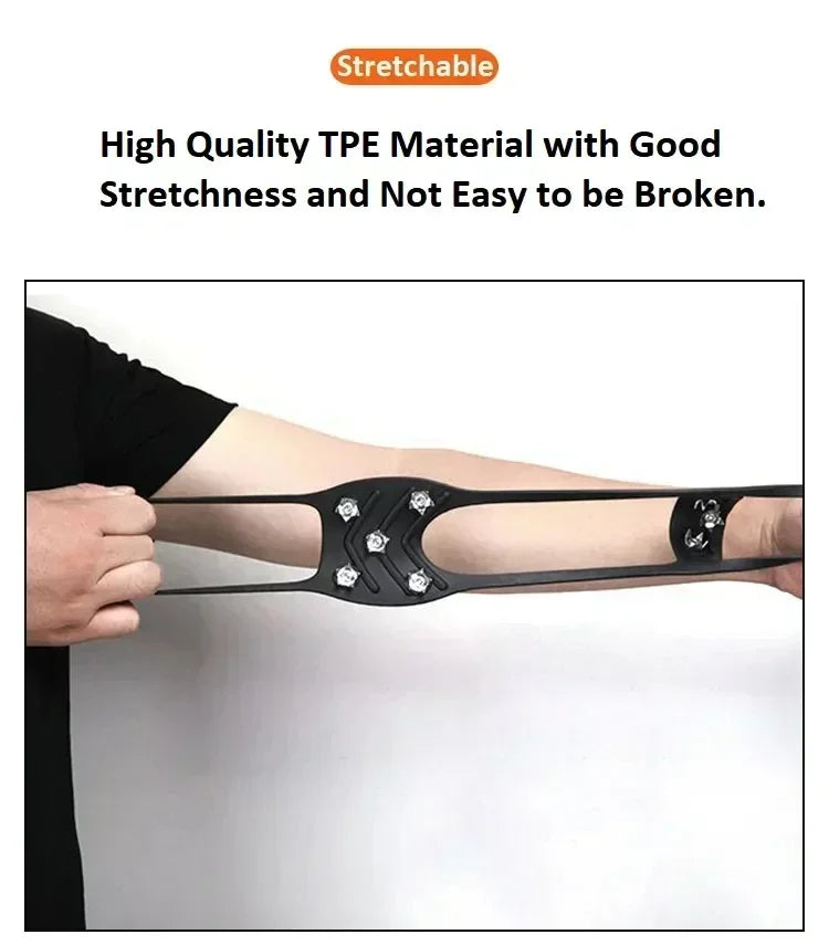 8 Teeth Ice Gripper Spike for Shoes/Anti-Slip/Hiking/Climbing Snow