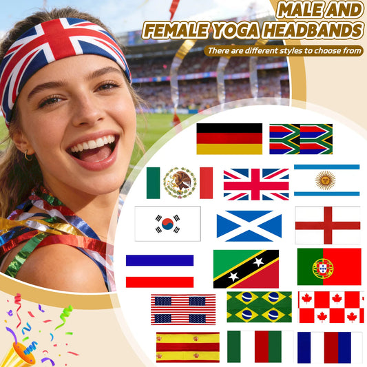 International Football Fan Support Headband - High Elastic Sports Bandana