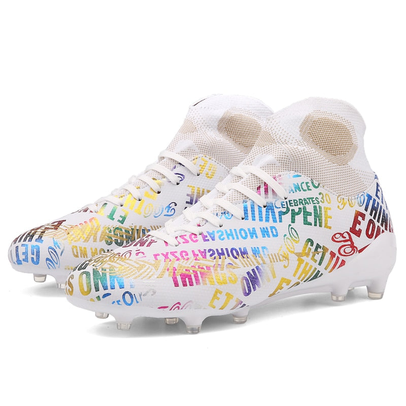 RoughSkin Dual Color Soccer Cleats with Laces/Ankle Support - The GoatFind
